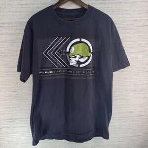 Metal Mulisha Shirt Mens Large Black Short Sleeve Skull Live Fast Die Last MotoX